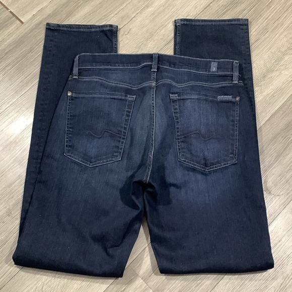 7 For All Mankind “Slimmy” Darkwash Stretch Jeans size 32 - Picture 3 of 13